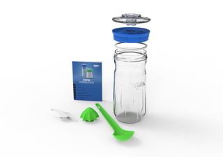 Fermenteringskrukke 1400 ml med lokk - krukke for vannkefir og melke-kefir