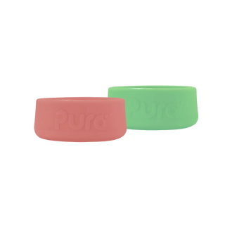Bumpers for Pura Kiki flasker / rose&grønn (2-pk) - tilbehør drikkeflaske