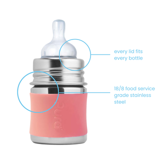 Plastfri tåteflaske 150 ml - rose