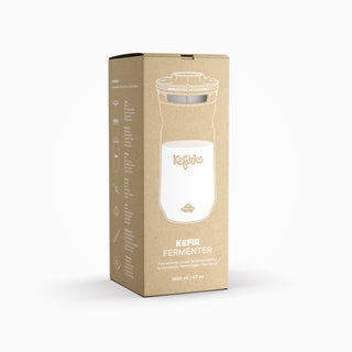 Fermenteringskrukke 1400 ml med lokk - krukke for vannkefir og melke-kefir
