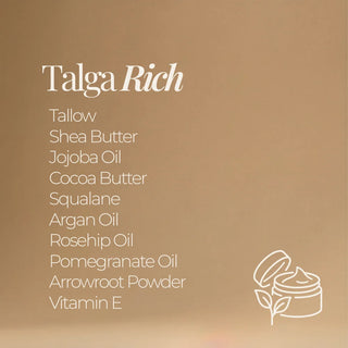 Talga Rich - naturlig fuktighetskrem med talg for tørr og sensitiv hud